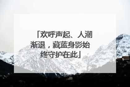 欢呼声起、人潮渐退，藏蓝身影始终守护在此